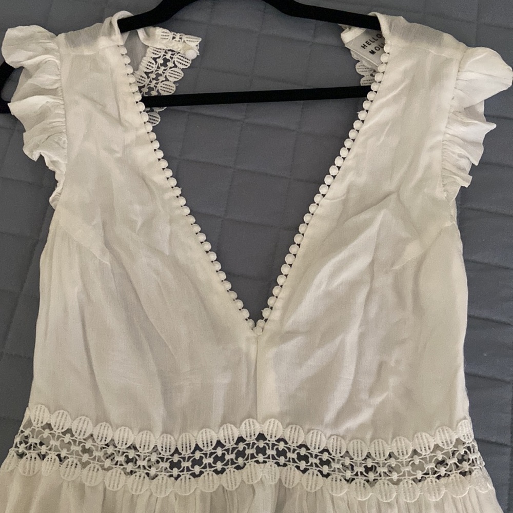 Hello Molly “The Art Of Love” Crochet Open Back Maxi Dress - Picture 7 of 8